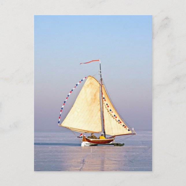 Issegling i Nederländerna Vykort (Framsida)