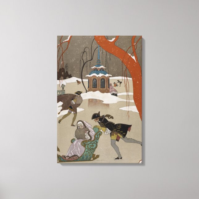 Isskal på Fryst Sjö Canvastryck (Framsida)