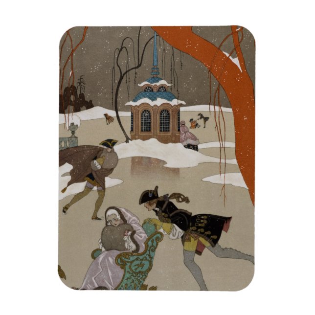 Isskal på Fryst Sjö Magnet (Vertikal)