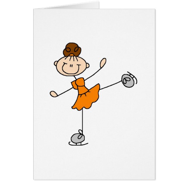 Isskater i orange kort (Framsidan)