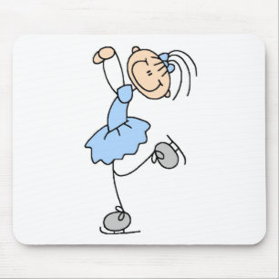 Isskaterflicka i blått Mousepad Musmatta