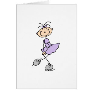 Isskaterflicka i lila kort