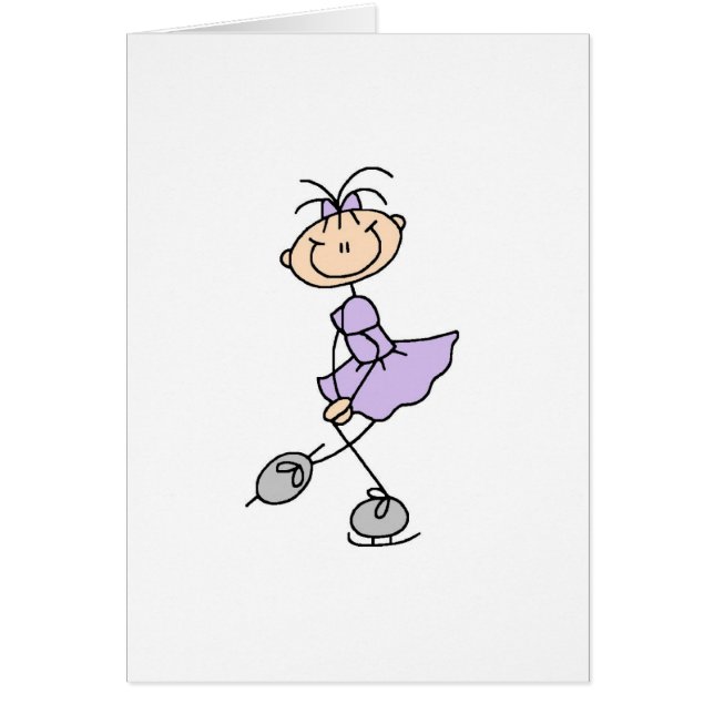 Isskaterflicka i lila kort (Framsidan)