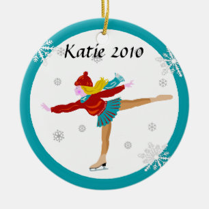 Isskaterprydnad Julgransprydnad Keramik