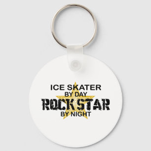 Isskaterrockstjärna vid natt nyckelring