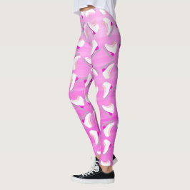 Isskidor Rosa Mönster Figur Leggings