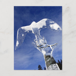 Isskulptur vid Sjö Louise, Alberta, Kanada Vykort