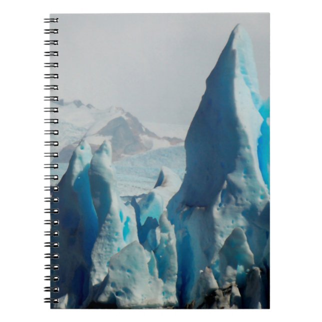 Isspiken i Perito Moreno den Andean glaciären Anteckningsbok (Framsidan)