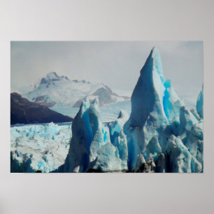Isspiken i Perito Moreno den Andean glaciären Poster