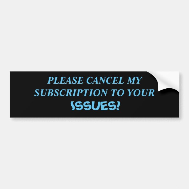 ISSUES Bumper Sticker Bildekal (Framsidan)