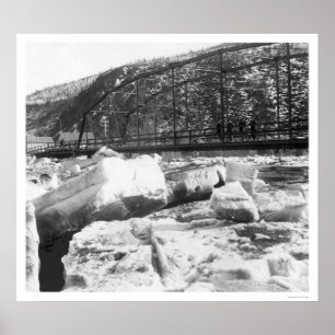 Issylt Dawson överbryggar Alaska 1910 Poster