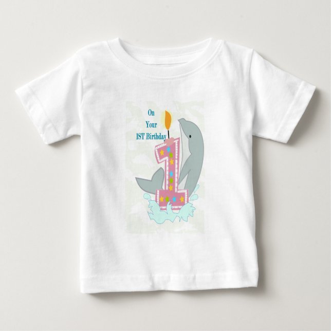 Ist Birthday Baby T-Shirt (Framsida)