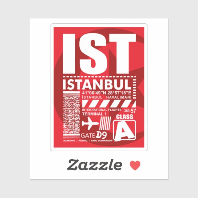 IST Istanbul flygplats Klistermärken (Ark)