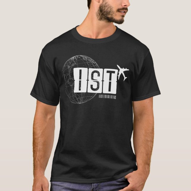 IST Istanbul flygplatskod - resetrafik T Shirt (Framsida)