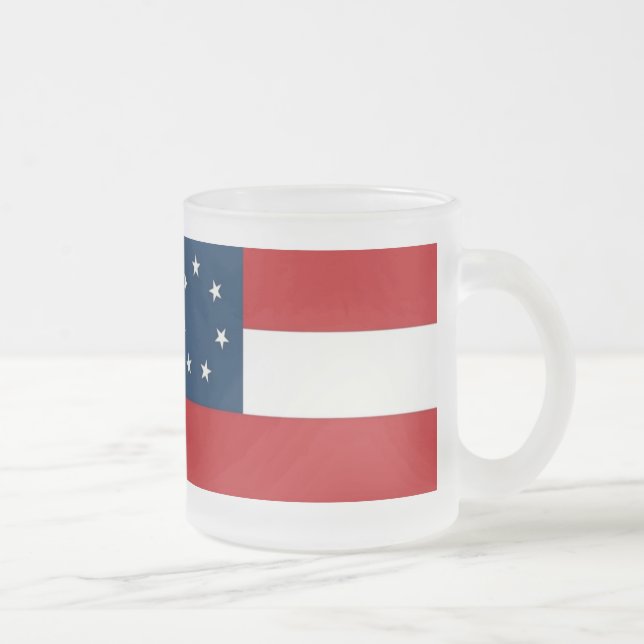 Ist NATIONAL FLAGGA Frosted 10 oz Glass Mugg  (Höger)