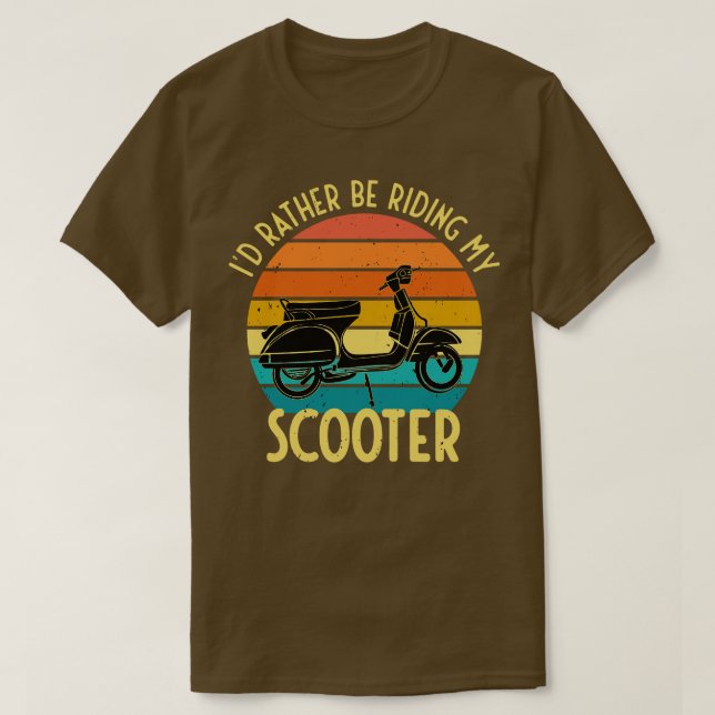 Istället för att rida min Scooter Moped Bike Gift T Shirt (Design framsida)