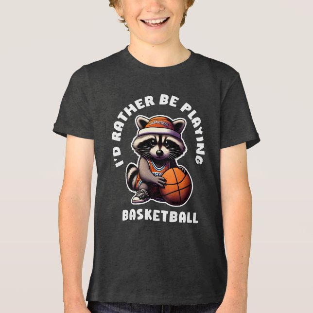 Istället spelar Basketball-kul-rashgåva T Shirt (Framsida)