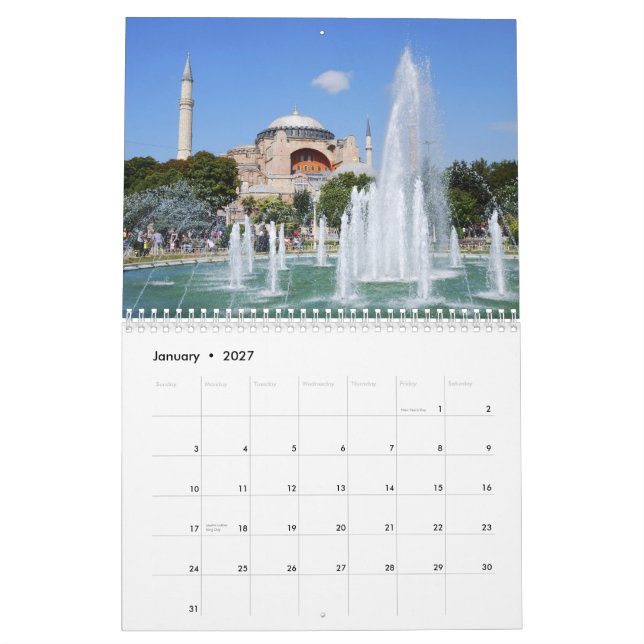 Istanbul 2012 kalender (Jan 2027)
