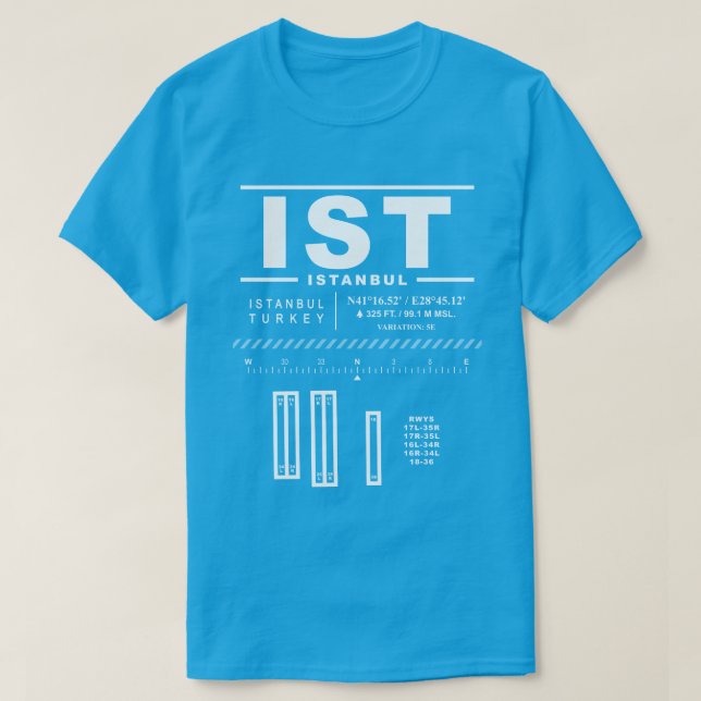 Istanbul Airport IST T-Shirt (Design framsida)