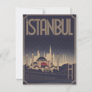 Istanbul art deco vykort