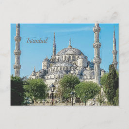 Istanbul Blå moskén Nattutsikt Premium Resa Vykort