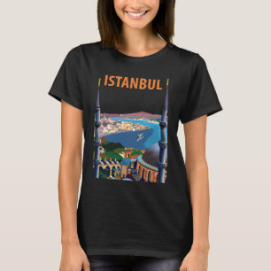 Istanbul Blå moskén Siluett Resa T Shirt