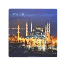 Istanbul Blue Mosque Night Scenery Premium Travel