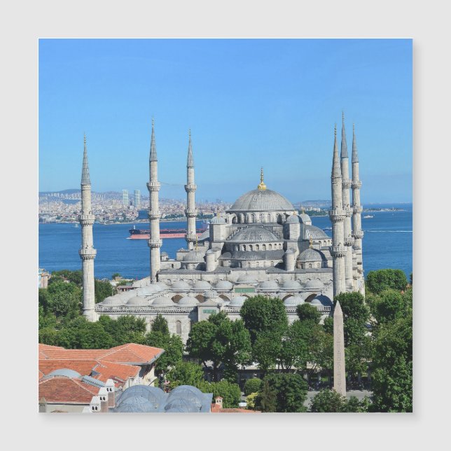 Istanbul Blue Mosque Night Scenery Premium Travel (Framsida)