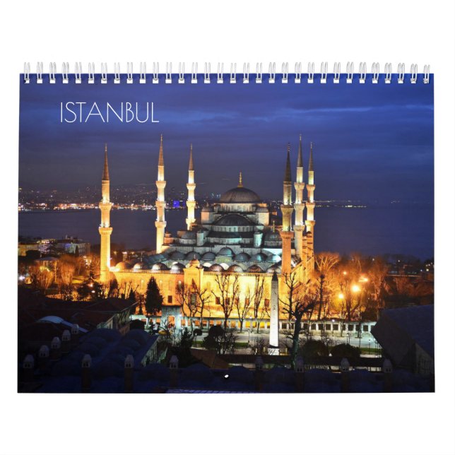 Istanbul Blue Mosque Night Scenery Resa Turkiet Kalender (Omslag)