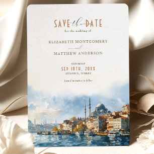 Istanbul Bosphorus Breeze Spara-the-Date Inbjudningar