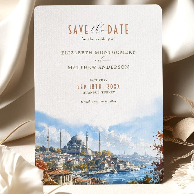 Istanbul Bosphorus Breeze Spara-the-Date Inbjudningar (Skapare uppladdad)