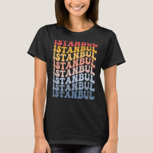 Istanbul City Groovy Retro T Shirt