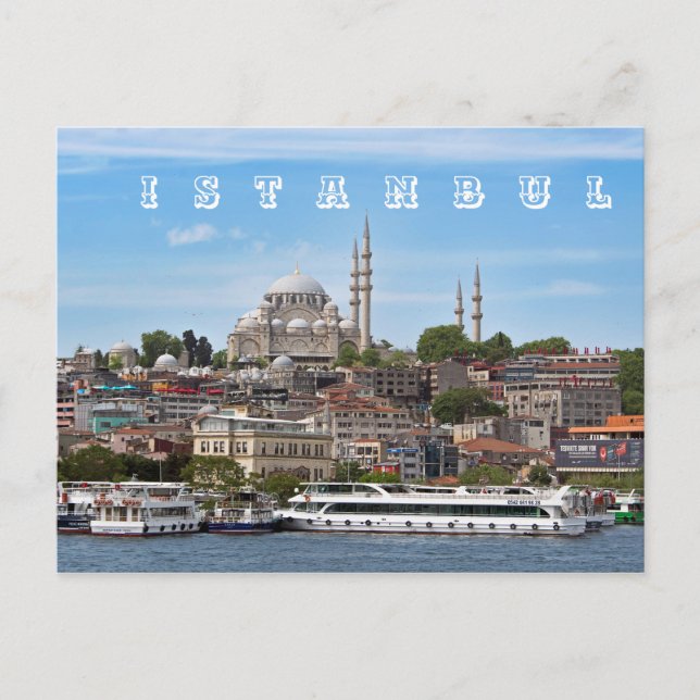 Istanbul. Cityscape. Vykort (Framsida)