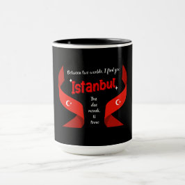 Istanbul-design med den bilaterala Kärlek-citatet Mugg