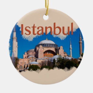 Istanbul: Hagia Sofia Julgransprydnad Keramik