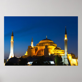 Istanbul - Hagia Sophia at twilight Poster