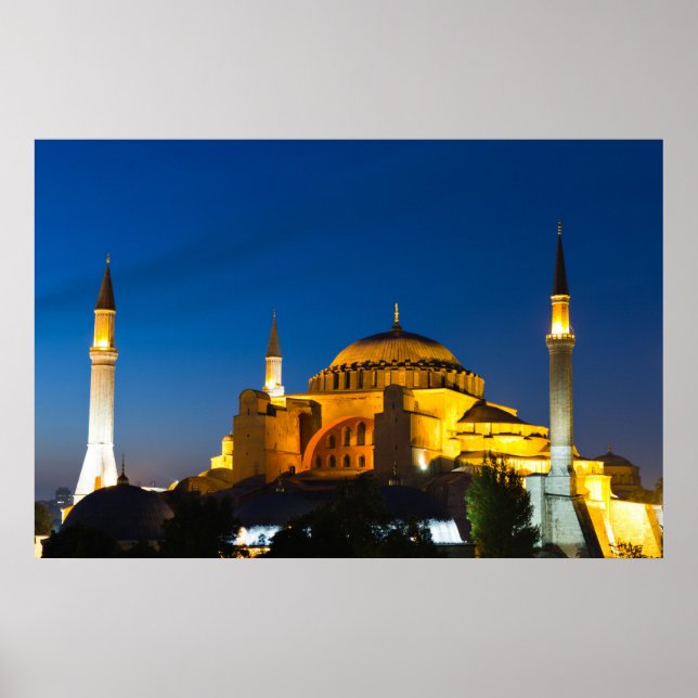 Istanbul - Hagia Sophia at twilight Poster (Framsidan)