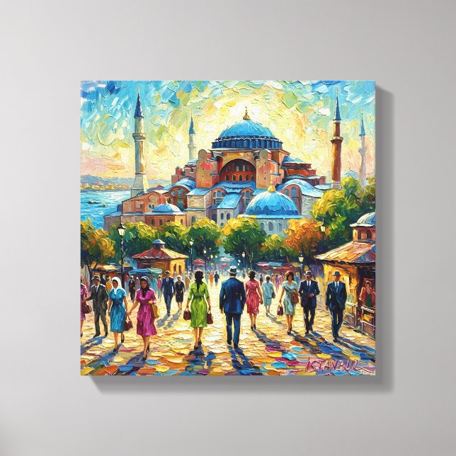 Istanbul Hagia Sophia Vattenfronts Hem Inredning Canvastryck (Framsida)