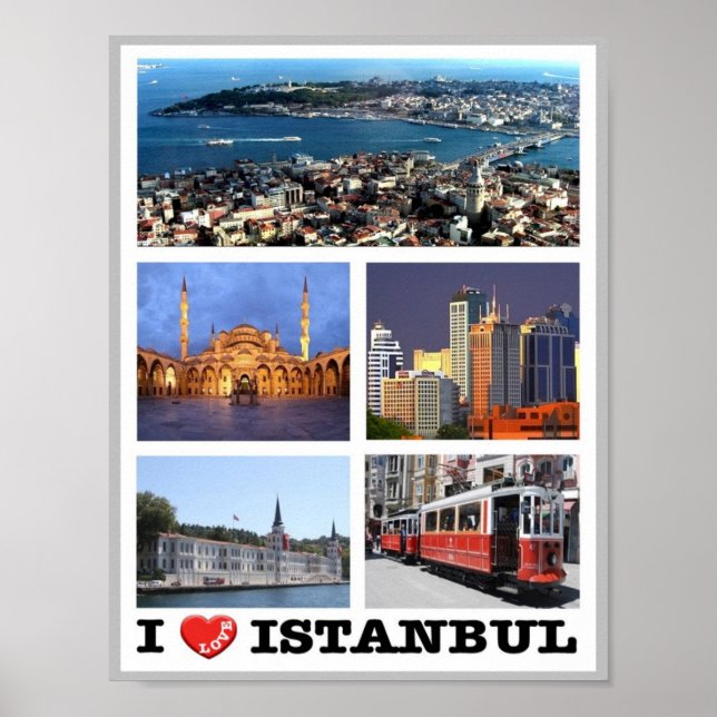 Istanbul - I Kärlek - Turkiet - I Poster (Framsidan)