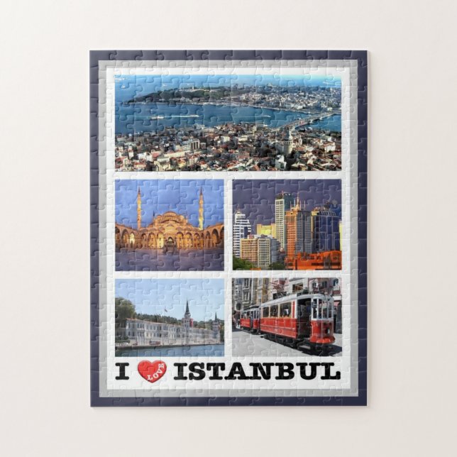 Istanbul - I Kärlek - Turkiet - I Pussel (Vertikal)