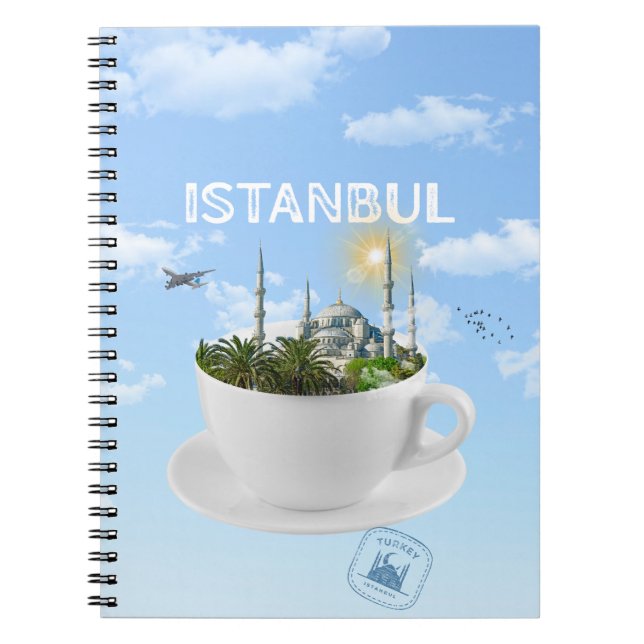 Istanbul i Tekopp - Skyline - Turkiska gift Anteckningsbok (Framsidan)