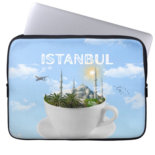 Istanbul i Tekopp - Skyline - Turkiska gift Laptop Fodral (Framsidan)