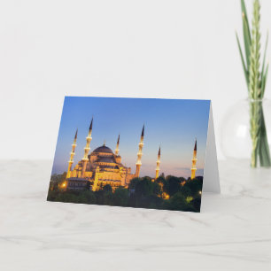 Istanbul - kort för hälsning för SultanAhmed moské