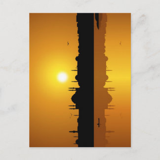 Istanbul och solnedgång vykort