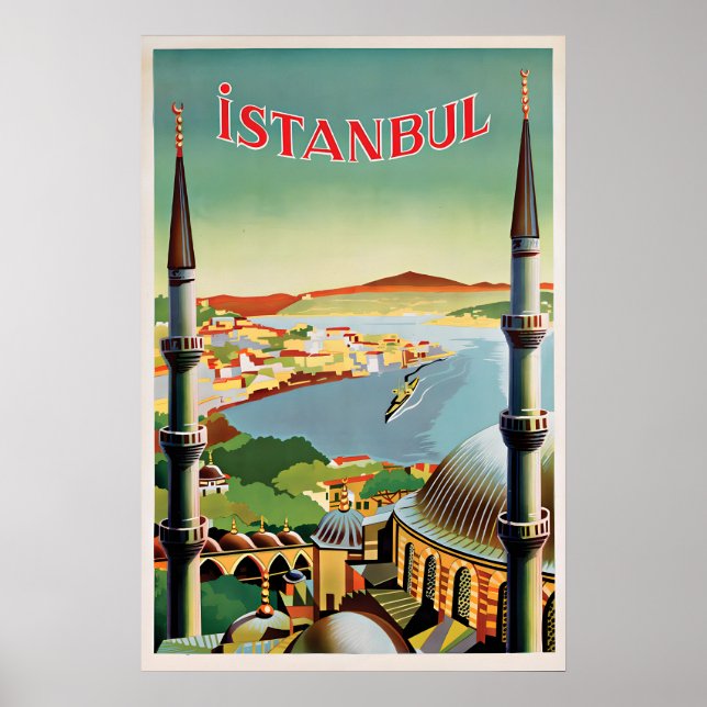 Istanbul Resor Posters Vintage Turkiet Turkiet Väg (Framsidan)