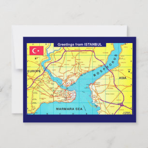 Istanbul Retro Hälsning vykort