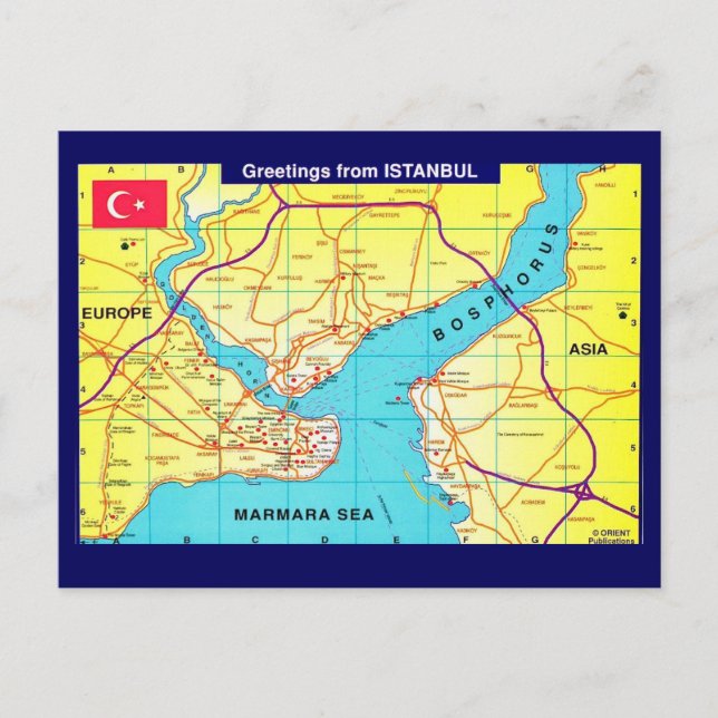 Istanbul Retro Välkomstkort Vykort (Framsida)