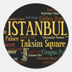 ISTANBUL Sticker Runt Klistermärke