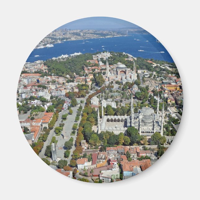 Istanbul-Sultanahmet (Round Magnet) Magnet (Framsidan)