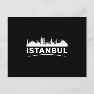 Istanbul Turkey City Cityscape Skyline Funny Gift Vykort